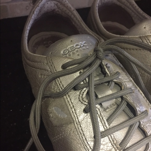 Geox leather sneaker #8. Silver. - Picture 1 of 7
